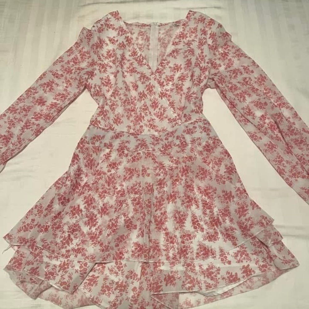 Floral Pink V-Neck Romper